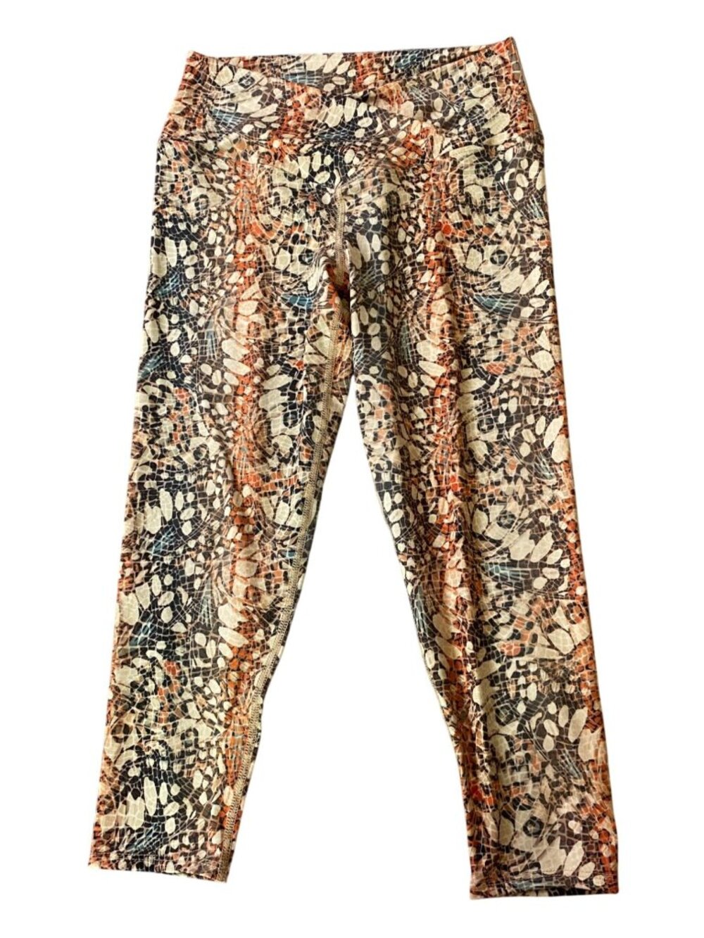 Evolution And Creation Womens Snakeskin Pattern Leggings Large